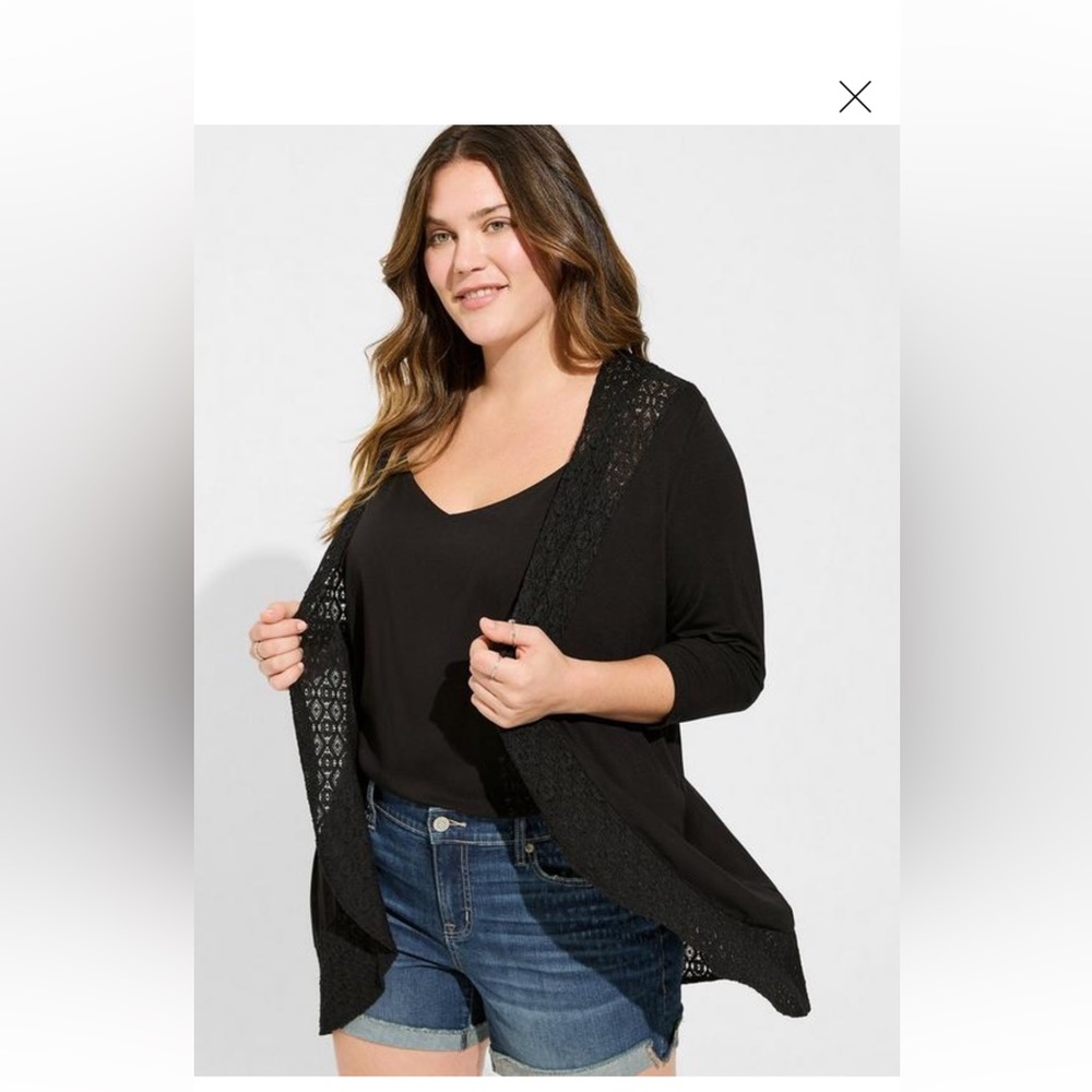 Super Soft Cardigan 3/4 Sleeve Drape Front